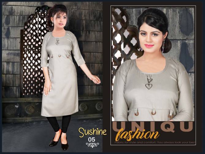 Aagya Sunshine  Latest Fancy Designer Ethnic Style Casual Wear Kurti Collection